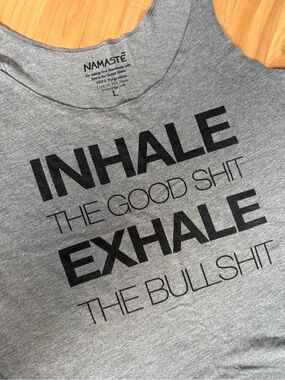 Cheeky Graphic Yoga Tank: Namaste